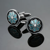 XKZM New men's shirts Cufflinks luxury jewelry brand of high-grade mahogany carbon fiber retro pattern Cufflinks free shipping