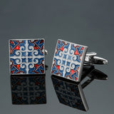XKZM New men's shirts Cufflinks luxury jewelry brand of high-grade mahogany carbon fiber retro pattern Cufflinks free shipping