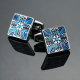 XKZM New men's shirts Cufflinks luxury jewelry brand of high-grade mahogany carbon fiber retro pattern Cufflinks free shipping