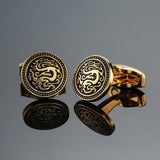 XKZM New men's shirts Cufflinks luxury jewelry brand of high-grade mahogany carbon fiber retro pattern Cufflinks free shipping