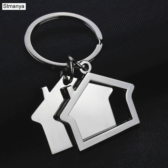 House key chain hut small gift key pendant New real estate opening gift wholesale can be laser lettering K1523