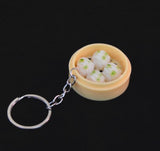 New Simulation Food Key Chains noodle New Keychain Chinese Blue and white porcelain Food Bowl Mini bag pendant  #17169