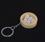 New Simulation Food Key Chains noodle New Keychain Chinese Blue and white porcelain Food Bowl Mini bag pendant  #17169
