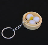 New Simulation Food Key Chains noodle New Keychain Chinese Blue and white porcelain Food Bowl Mini bag pendant  #17169