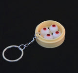 New Simulation Food Key Chains noodle New Keychain Chinese Blue and white porcelain Food Bowl Mini bag pendant  #17169