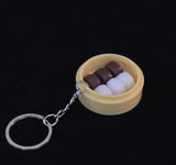 New Simulation Food Key Chains noodle New Keychain Chinese Blue and white porcelain Food Bowl Mini bag pendant  #17169