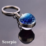 12 Zodiac Signs Keychain Constellation Aquarius Pisces Aries Taurus Gemini Cancer Leo Virgo Libra Scorpio Glass Ball Ke ychain