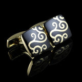 New luxury shirts Cuff links jewelry brand high-grade silver gold metal Blue Pink white crown crystal Cufflinks for men's