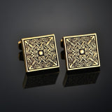 New luxury shirts Cuff links jewelry brand high-grade silver gold metal Blue Pink white crown crystal Cufflinks for men's