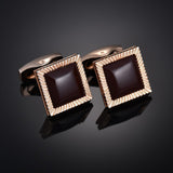 New luxury shirts Cuff links jewelry brand high-grade silver gold metal Blue Pink white crown crystal Cufflinks for men's