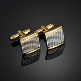 New luxury shirts Cuff links jewelry brand high-grade silver gold metal Blue Pink white crown crystal Cufflinks for men's
