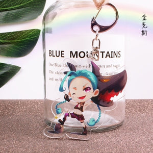 League of New Legends Acrylic keychain LOL Soraka ashe LuLu Riven funny cute pendant Jewelry Accessory Chaveiro Llaveros gifts