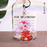 League of New Legends Acrylic keychain LOL Soraka ashe LuLu Riven funny cute pendant Jewelry Accessory Chaveiro Llaveros gifts