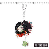 Anime Demon Slayer Kimetsu no Yaiba keychain Kamado Tanjirou Kamado-Nezuko Tomioka Giyuu acrylic key chain cute funny cartoon