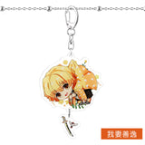 Anime Demon Slayer Kimetsu no Yaiba keychain Kamado Tanjirou Kamado-Nezuko Tomioka Giyuu acrylic key chain cute funny cartoon