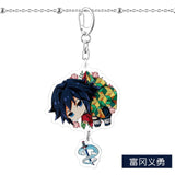 Anime Demon Slayer Kimetsu no Yaiba keychain Kamado Tanjirou Kamado-Nezuko Tomioka Giyuu acrylic key chain cute funny cartoon