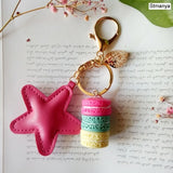 Women Cake Key chain fashion nice cute French pastries Keychain bag charm car Key Ring wedding Party gift Jewelry 17278