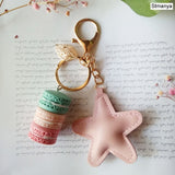 Women Cake Key chain fashion nice cute French pastries Keychain bag charm car Key Ring wedding Party gift Jewelry 17278
