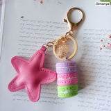 Women Cake Key chain fashion nice cute French pastries Keychain bag charm car Key Ring wedding Party gift Jewelry 17278