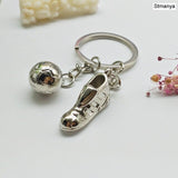 Fashion football Metal Keychain men gift Key chain Soccer Shoes and Football Car Key Ring Gift party Keychains Jewelry