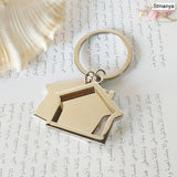 House key chain hut small gift key pendant New real estate opening gift wholesale can be laser lettering K1523
