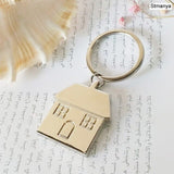 House key chain hut small gift key pendant New real estate opening gift wholesale can be laser lettering K1523