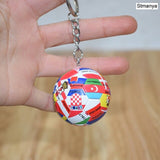 New World Flag Football Keychain Country Soccer Club Fans Keyring Car Key Chains Souvenir Bag Pendant Accessories Gifts K2114