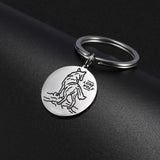 My Shape Key Ring Wolf Animal Stainless Steel Jewelry Keyring Forest Animal Keychain Cut Out Hollow Keyholder Pendant GIft Men