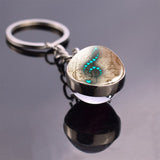 Music Notes Keychain Violin Piano Musical Instruments Key Rings Glass Ball Jewelry Keyring Pendant Musician Christmas Gifts