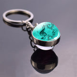 Music Notes Keychain Violin Piano Musical Instruments Key Rings Glass Ball Jewelry Keyring Pendant Musician Christmas Gifts