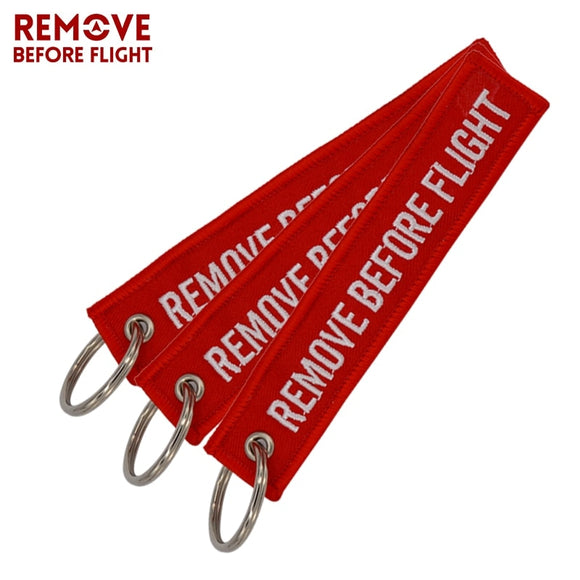 Remove Before Flight Aviation Gifts Key Tag Key Chain for Motorcycles Scooters and Cars Key Fobs OEM Keychain Jewelry 3 PCS/LOT