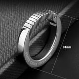 Real Titanium Luxury Key Chain Men Women Keychain Ultra Lightweight EDC Elasticity Key Ring Holder Buckle Gift for Couples
