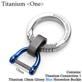 Real Titanium Luxury Key Chain Men Women Keychain Ultra Lightweight EDC Elasticity Key Ring Holder Buckle Gift for Couples