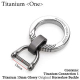 Real Titanium Luxury Key Chain Men Women Keychain Ultra Lightweight EDC Elasticity Key Ring Holder Buckle Gift for Couples