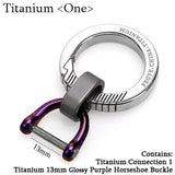 Real Titanium Luxury Key Chain Men Women Keychain Ultra Lightweight EDC Elasticity Key Ring Holder Buckle Gift for Couples