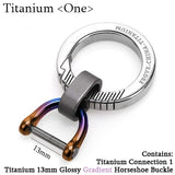 Real Titanium Luxury Key Chain Men Women Keychain Ultra Lightweight EDC Elasticity Key Ring Holder Buckle Gift for Couples
