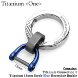Real Titanium Luxury Key Chain Men Women Keychain Ultra Lightweight EDC Elasticity Key Ring Holder Buckle Gift for Couples