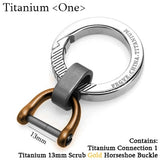 Real Titanium Luxury Key Chain Men Women Keychain Ultra Lightweight EDC Elasticity Key Ring Holder Buckle Gift for Couples