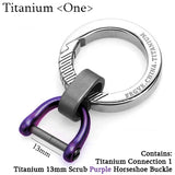 Real Titanium Luxury Key Chain Men Women Keychain Ultra Lightweight EDC Elasticity Key Ring Holder Buckle Gift for Couples