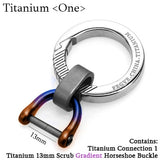 Real Titanium Luxury Key Chain Men Women Keychain Ultra Lightweight EDC Elasticity Key Ring Holder Buckle Gift for Couples