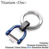 Real Titanium Luxury Key Chain Men Women Keychain Ultra Lightweight EDC Elasticity Key Ring Holder Buckle Gift for Couples