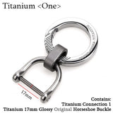 Real Titanium Luxury Key Chain Men Women Keychain Ultra Lightweight EDC Elasticity Key Ring Holder Buckle Gift for Couples