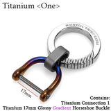 Real Titanium Luxury Key Chain Men Women Keychain Ultra Lightweight EDC Elasticity Key Ring Holder Buckle Gift for Couples