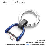 Real Titanium Luxury Key Chain Men Women Keychain Ultra Lightweight EDC Elasticity Key Ring Holder Buckle Gift for Couples