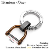 Real Titanium Luxury Key Chain Men Women Keychain Ultra Lightweight EDC Elasticity Key Ring Holder Buckle Gift for Couples