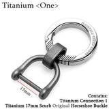 Real Titanium Luxury Key Chain Men Women Keychain Ultra Lightweight EDC Elasticity Key Ring Holder Buckle Gift for Couples