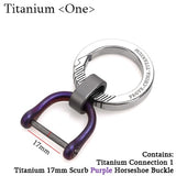 Real Titanium Luxury Key Chain Men Women Keychain Ultra Lightweight EDC Elasticity Key Ring Holder Buckle Gift for Couples