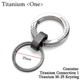 Real Titanium Luxury Key Chain Men Women Keychain Ultra Lightweight EDC Elasticity Key Ring Holder Buckle Gift for Couples