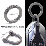 Real Titanium Luxury Key Chain Men Women Keychain Ultra Lightweight EDC Elasticity Key Ring Holder Buckle Gift for Couples
