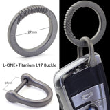 Real Titanium Luxury Key Chain Men Women Keychain Ultra Lightweight EDC Elasticity Key Ring Holder Buckle Gift for Couples